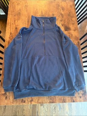 Women's Navy Half-Zip Pullover Sweater